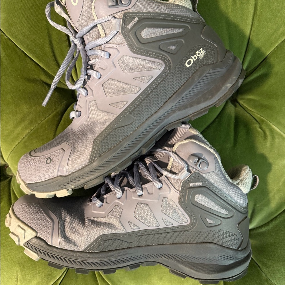 Womens Gray Hiking Boots only wore once.. was a bday gift but just too small.